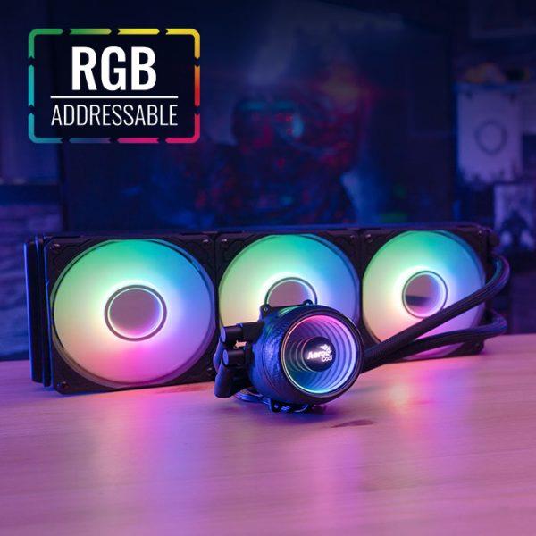 AeroCool Mirage L360 ARGB AIO Liquid CPU Cooler - White - PakByte Computers