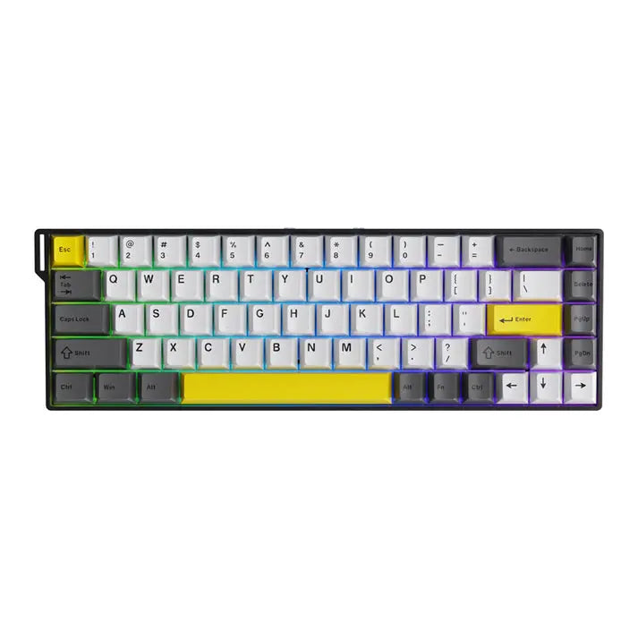 Ajazz AK680 V2 Compact Magnetic Keyboard -Gray/White/Yellow