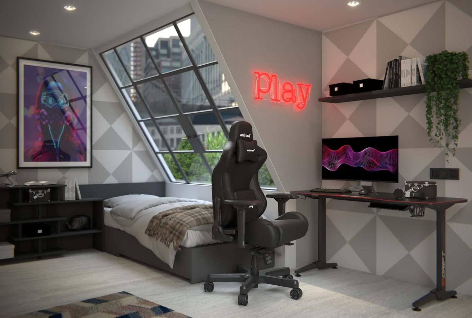 Anda Seat Kaiser 2 XL Leather Gaming Chair (Black) - PakByte