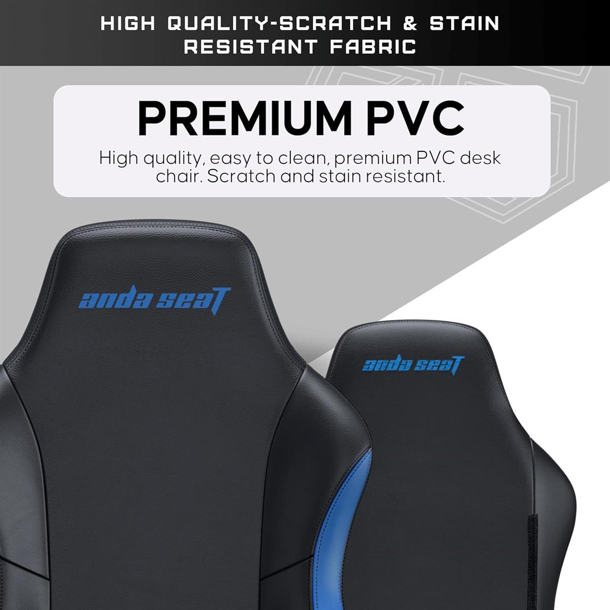 Anda Seat Luna Large Gaming Chair - Black & Blue - PakByte Computers