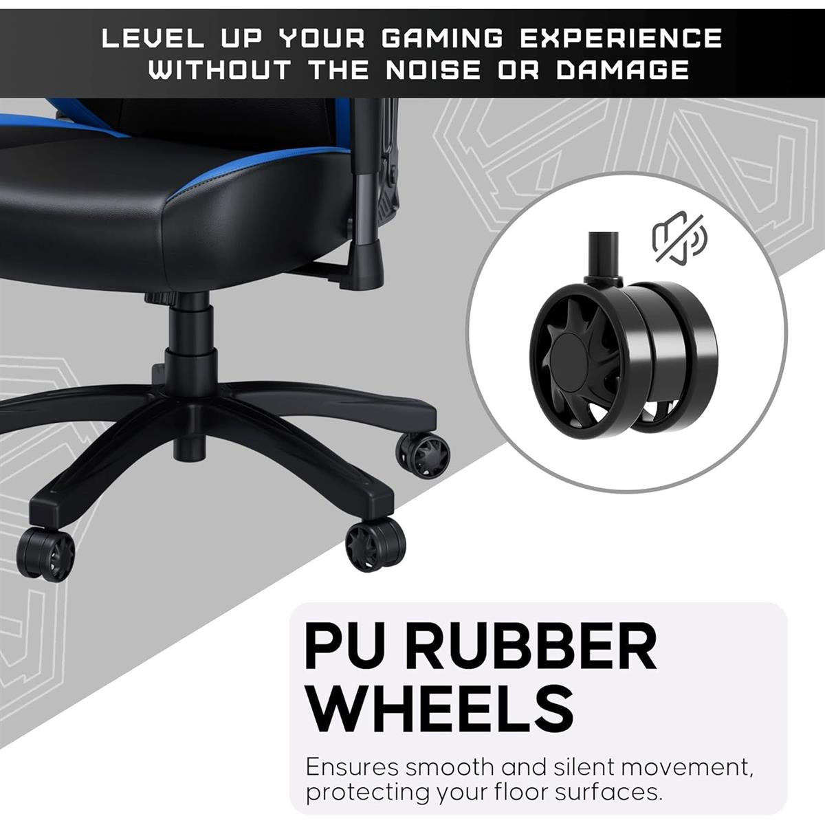 Anda Seat Luna Large Gaming Chair - Black & Blue - PakByte Computers