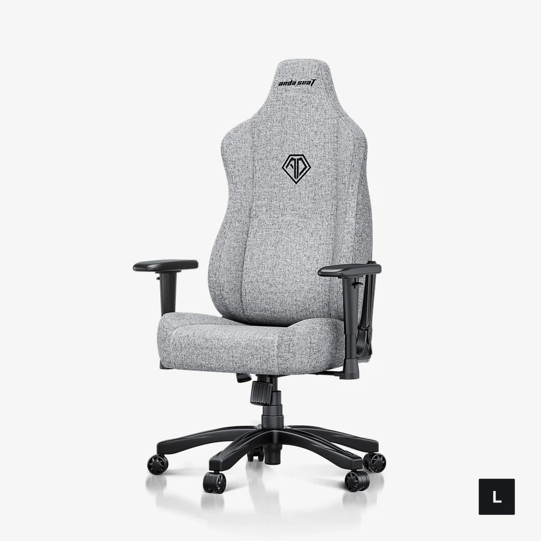 AndaSeat Novis L Series Gaming Chair, Linen Fabric - Ash Gray - PakByte Computers