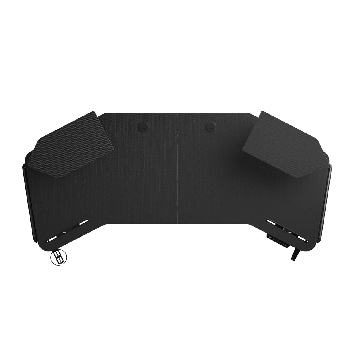 AndaSeat Shadow Warrior Electric Gaming Desk, Adjustable Carbon Fiber Texture Tabletop RGB, Black - PakByte Computers