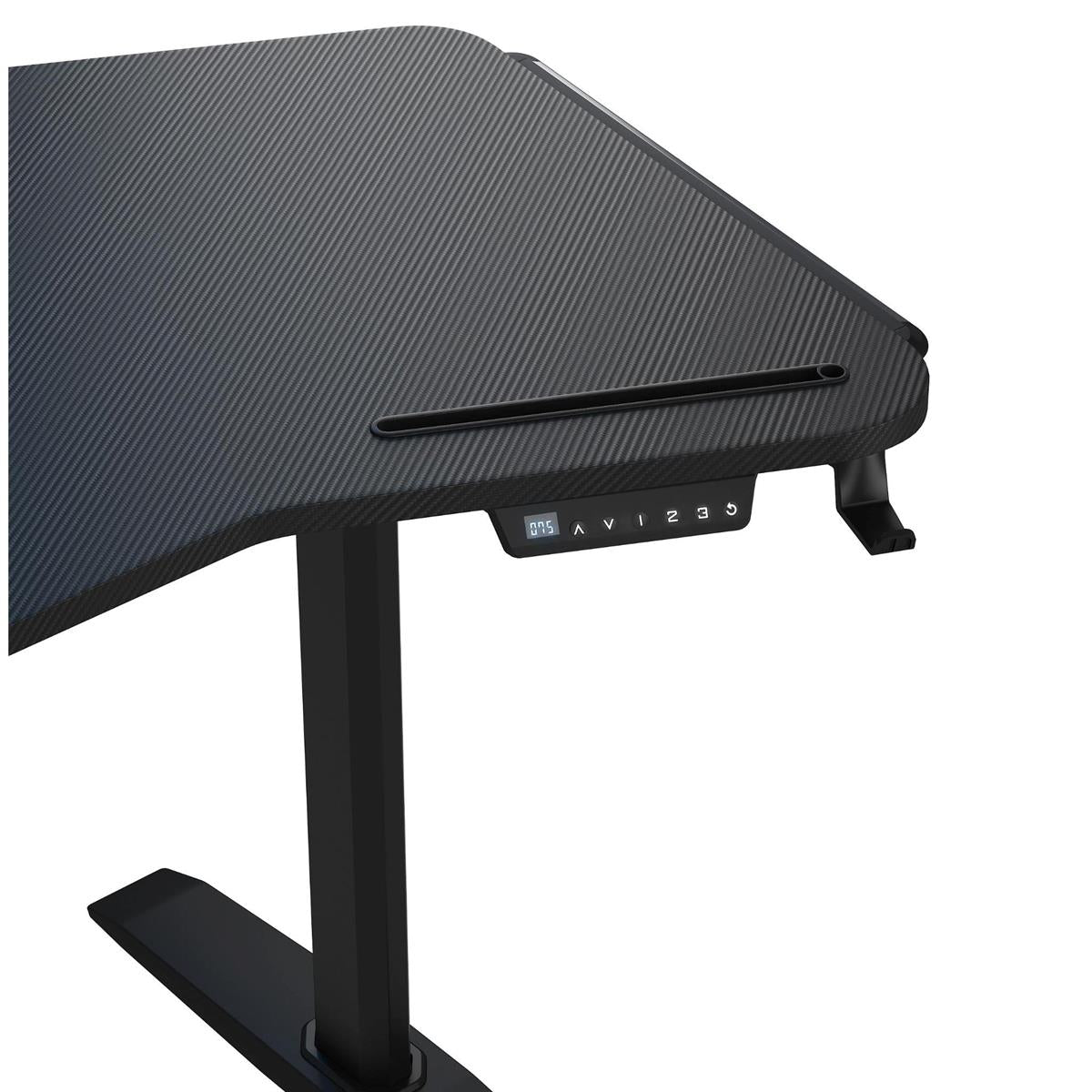 AndaSeat Shadow Warrior Electric Gaming Desk, Adjustable Carbon Fiber Texture Tabletop RGB, Black - PakByte Computers