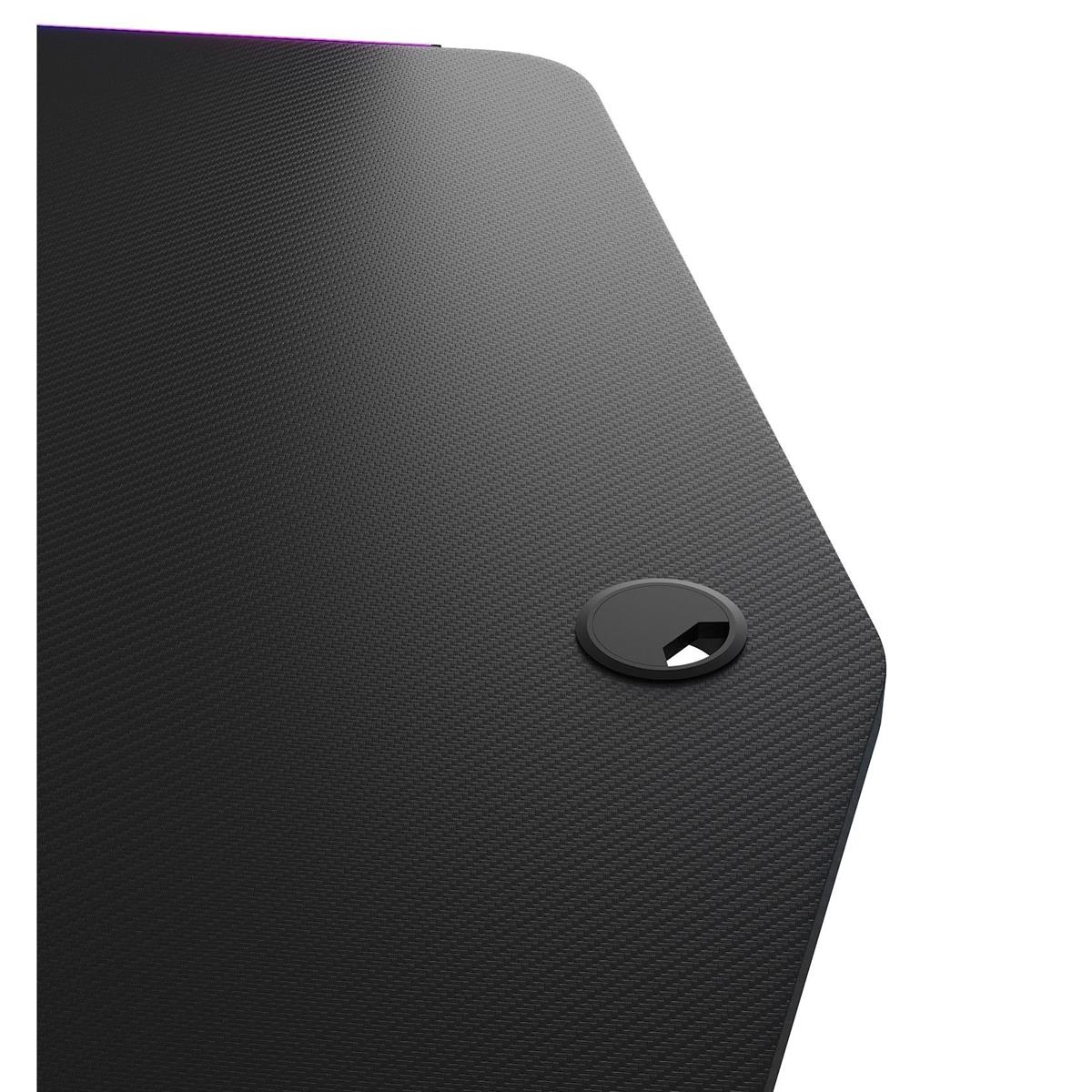 AndaSeat Shadow Warrior Electric Gaming Desk, Adjustable Carbon Fiber Texture Tabletop RGB, Black - PakByte Computers