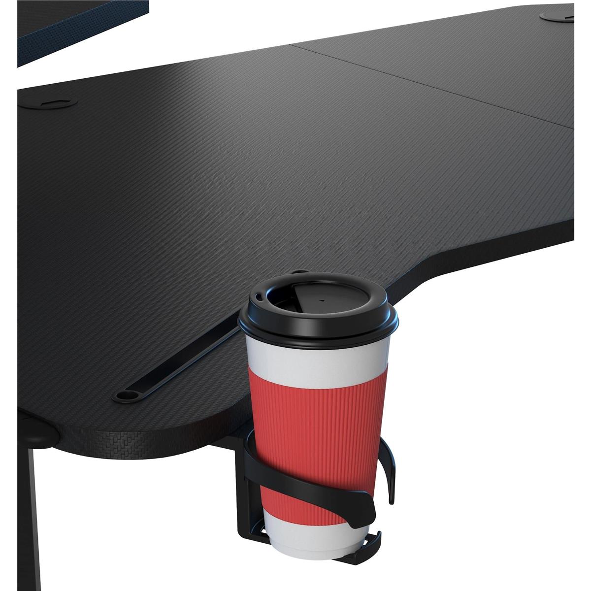 AndaSeat Shadow Warrior Electric Gaming Desk, Adjustable Carbon Fiber Texture Tabletop RGB, Black - PakByte Computers