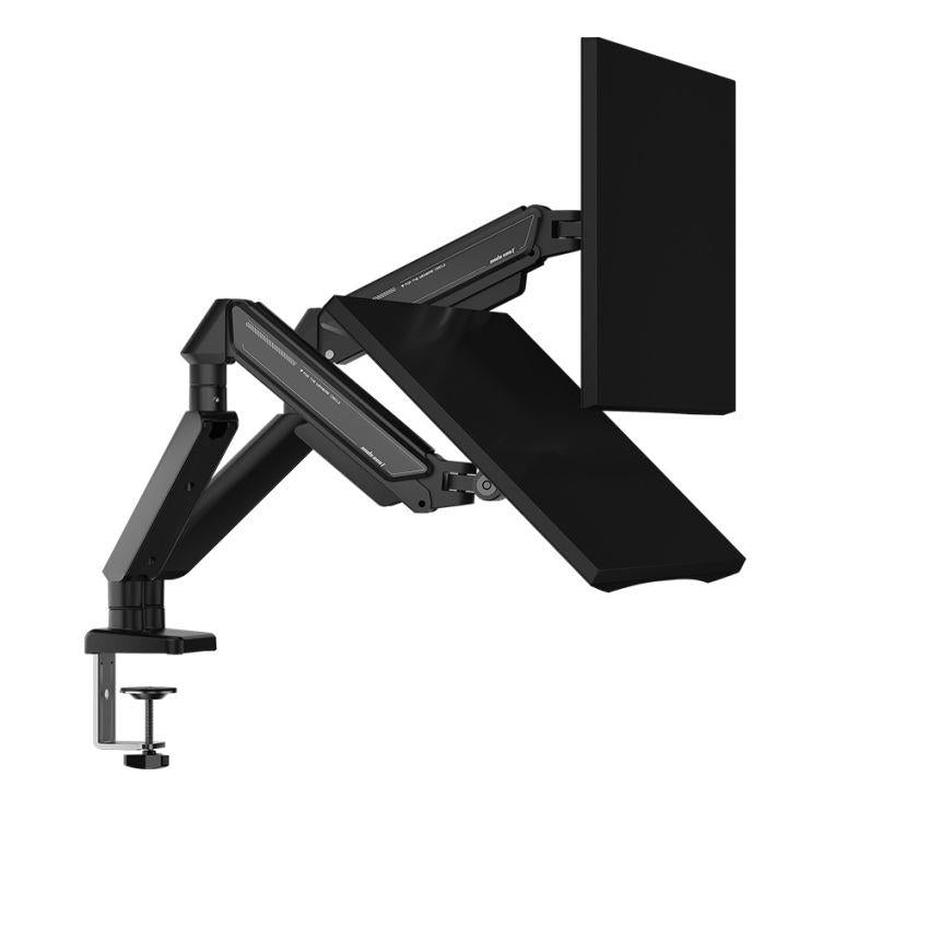 AndaSeat Stealth II Duo A6D-2S Ergonomic Dual Monitor Arm - Black - PakByte Computers