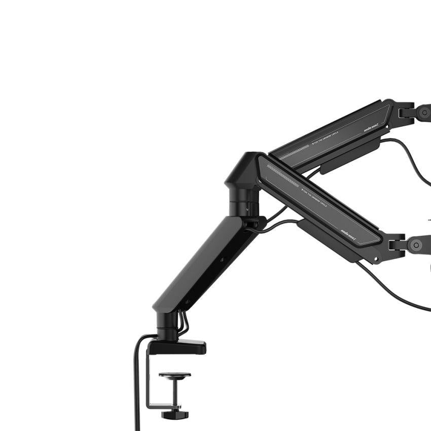 AndaSeat Stealth II Duo A6D-2S Ergonomic Dual Monitor Arm - Black - PakByte Computers