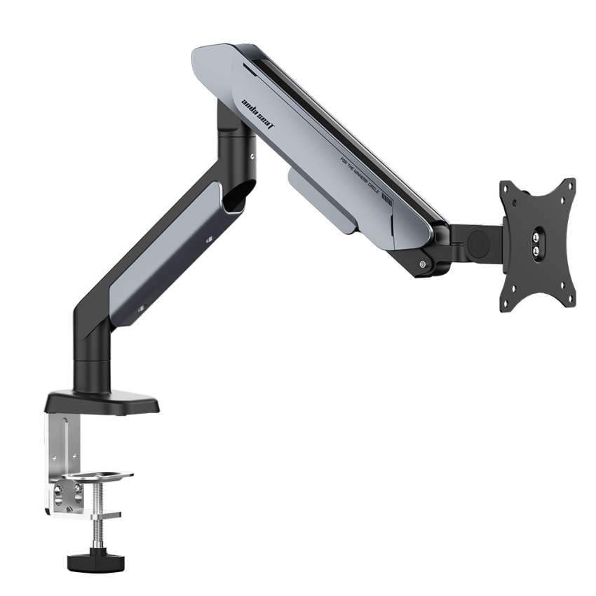AndaSeat Stealth Pro II A9 Ergonomic Single Monitor Arm - Black Titanium - PakByte Computers