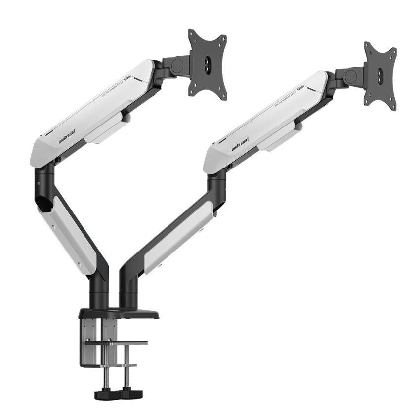AndaSeat Stealth Pro II Duo A9-2S Ergonomic Dual Monitor Arm - Black/White - PakByte Computers