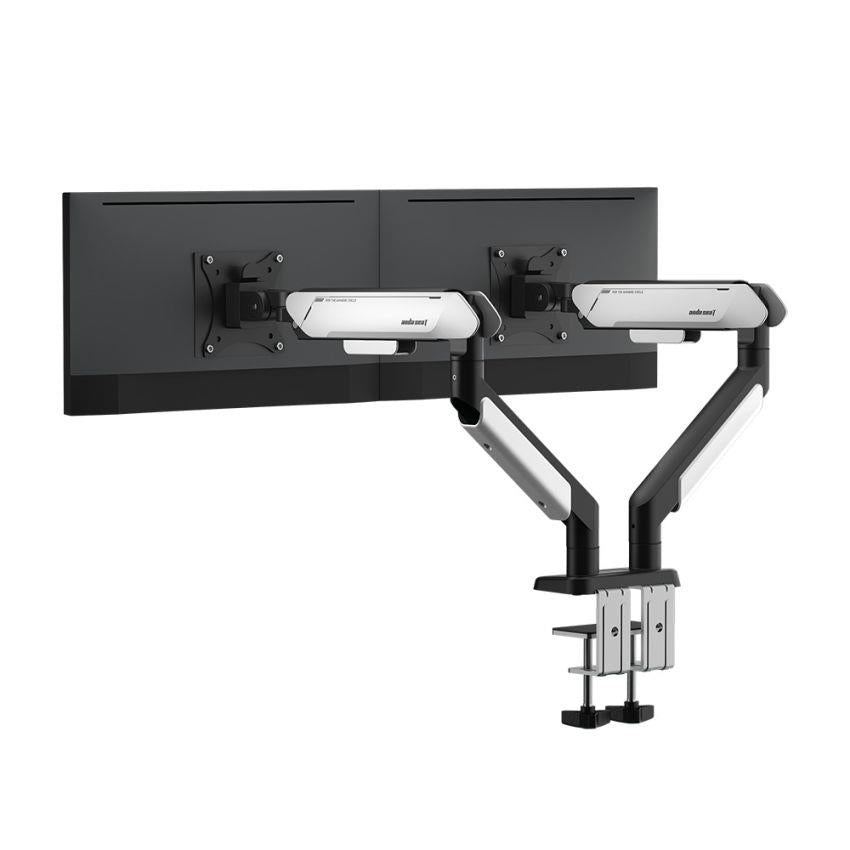 AndaSeat Stealth Pro II Duo A9-2S Ergonomic Dual Monitor Arm - Black/White - PakByte Computers