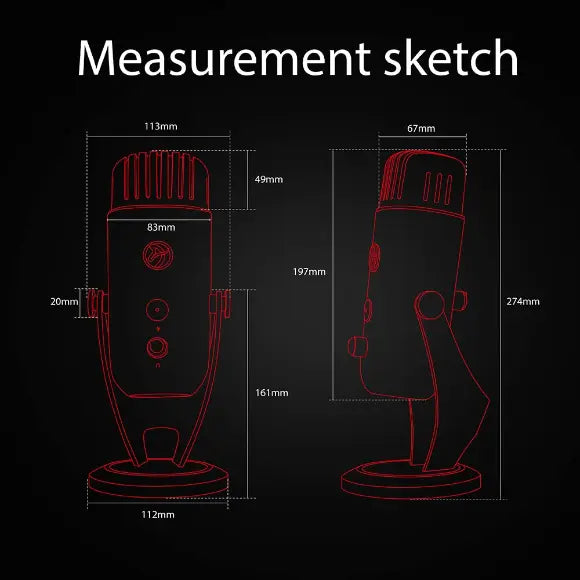 Arozzi Colonna Streaming and Gaming Microphone - Black - PakByte Computers