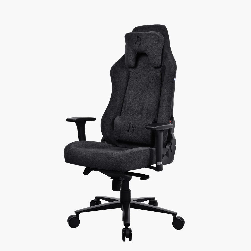 Arozzi Vernazza Soft Fabric Durable Ergonomic Office and Gaming Chair - Pure Black - PakByte Computers