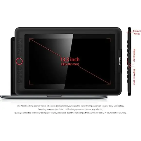 XP-PEN Artist 13.3 Pro Drawing Monitor Pen Display with XP-PEN Office Desk Pad - PakByte Computers