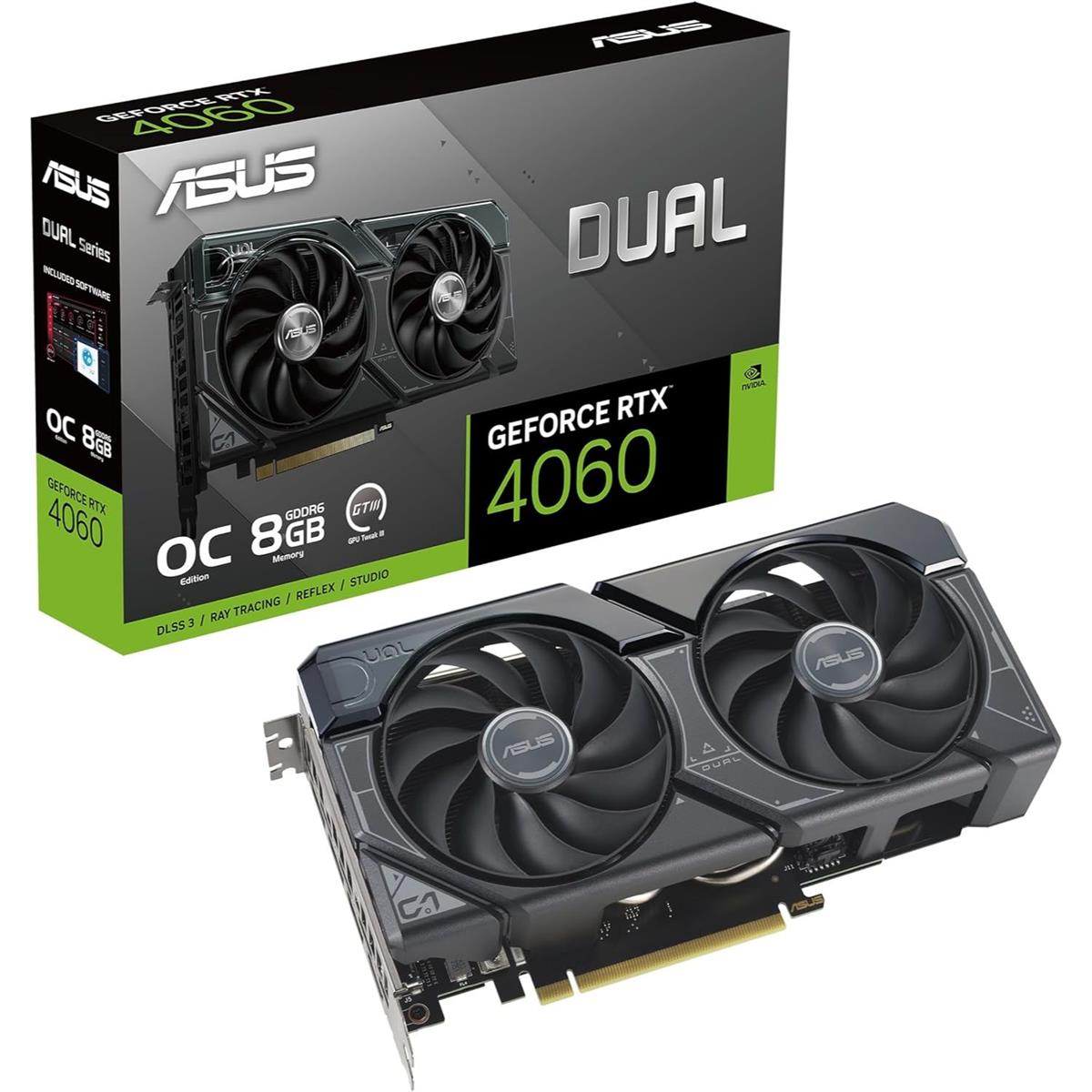 Asus Dual GeForce RTX 4060 OC Edition 8GB Graphics Card - PakByte Computers