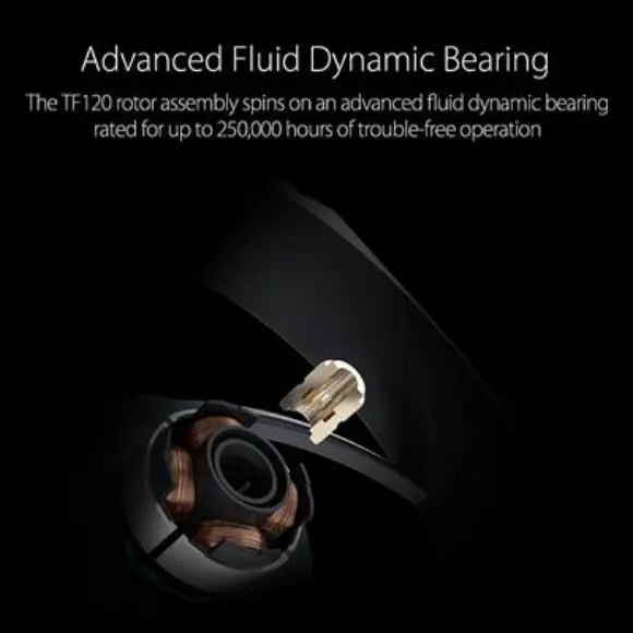 Asus TUF Gaming TF120 ARGB 120mm Case Fan - Black - PakByte Computers