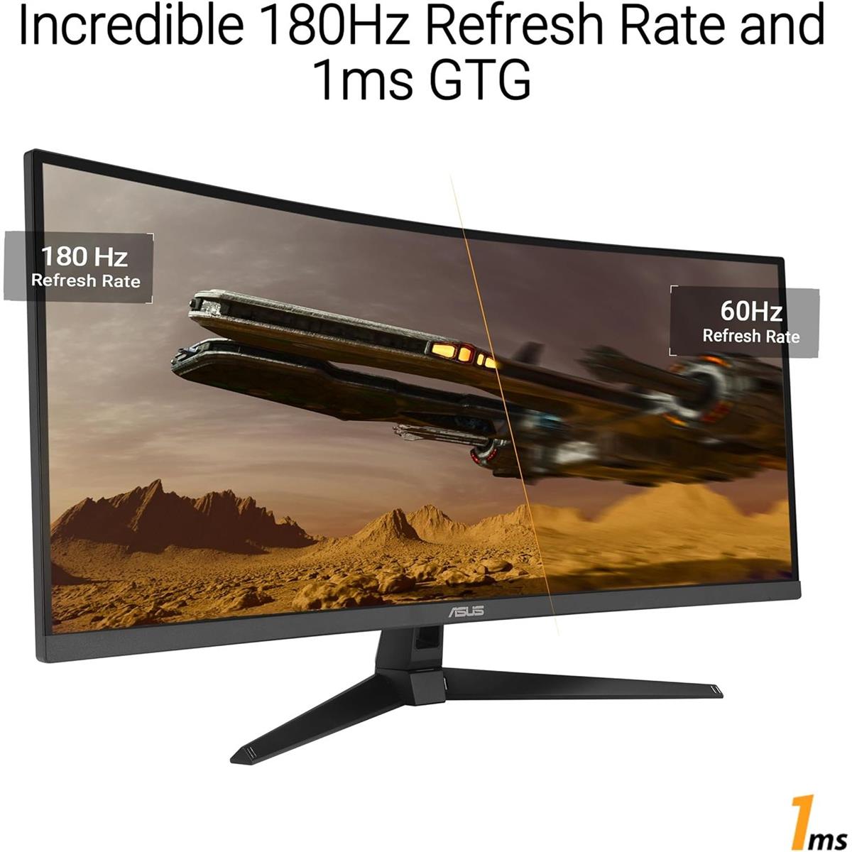 Asus Tuf Gaming VG34VQ3B 34”QHD, 180Hz Ultra-Wide Curved Monitor - PakByte Computers