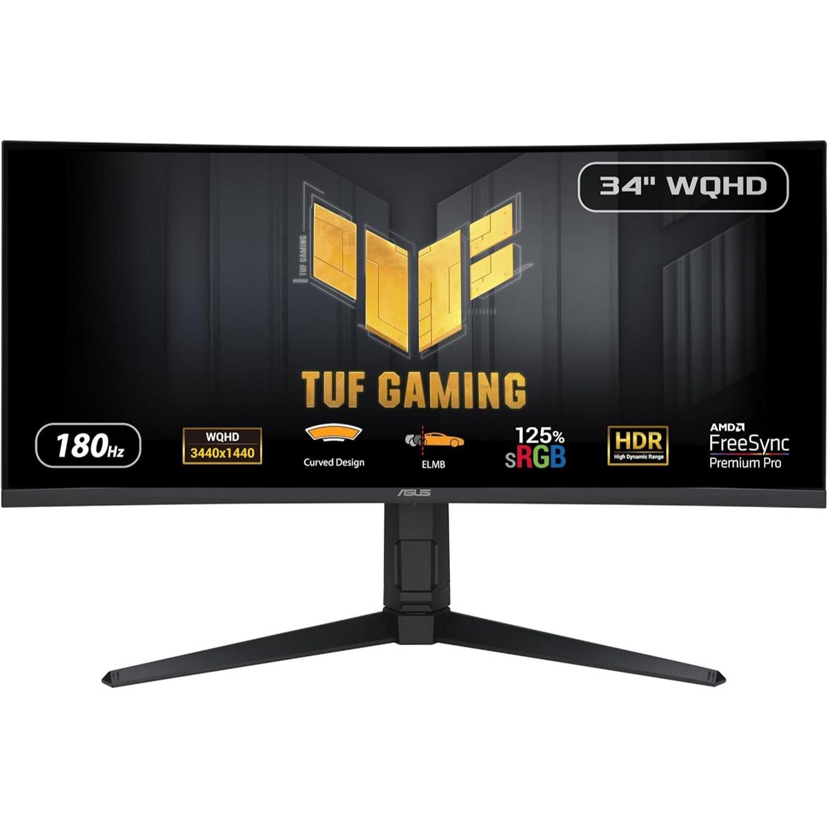 Asus Tuf Gaming VG34VQL3A 34” QHD 180Hz 1440P Curved Monitor - PakByte Computers