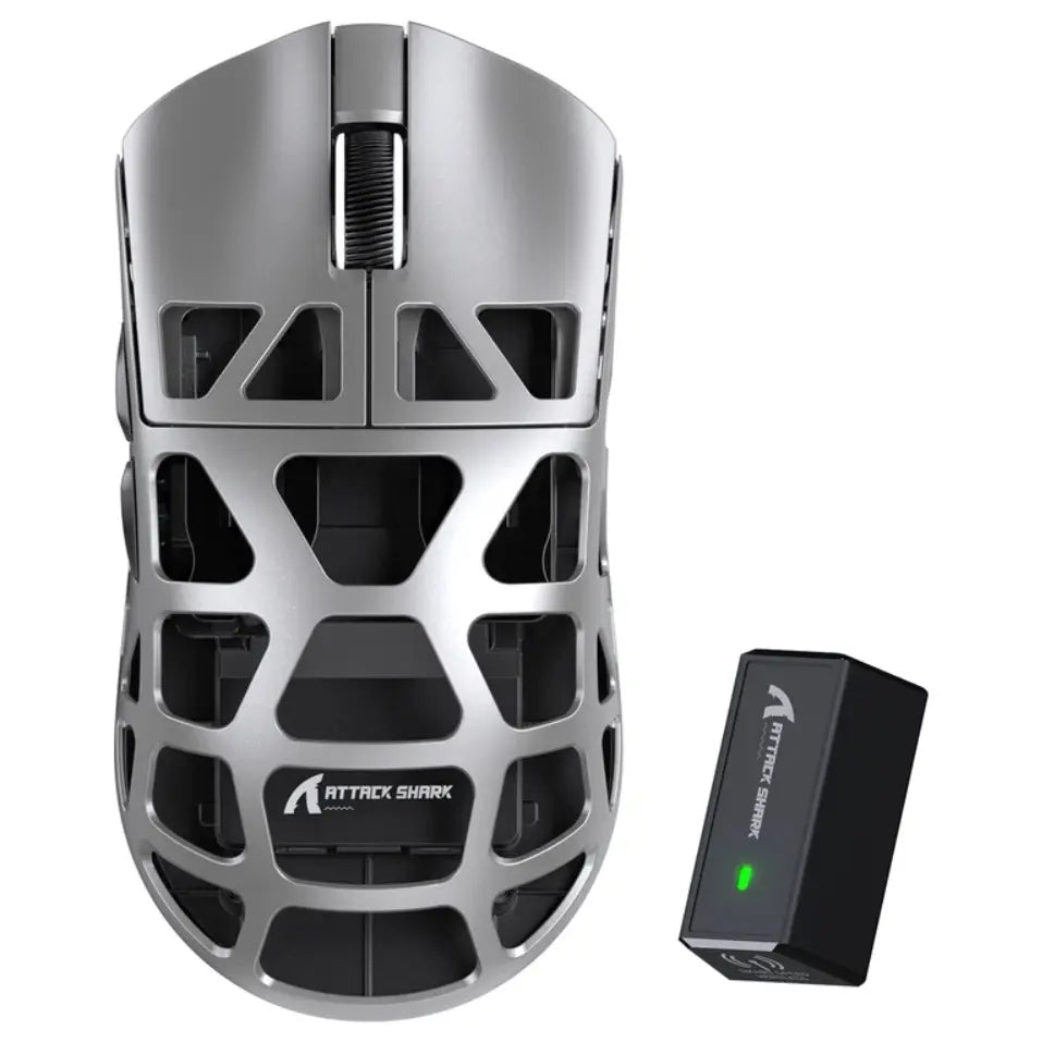 ATTACK SHARK R3 Magnesium Alloy Wireless Gaming Mouse - Silver