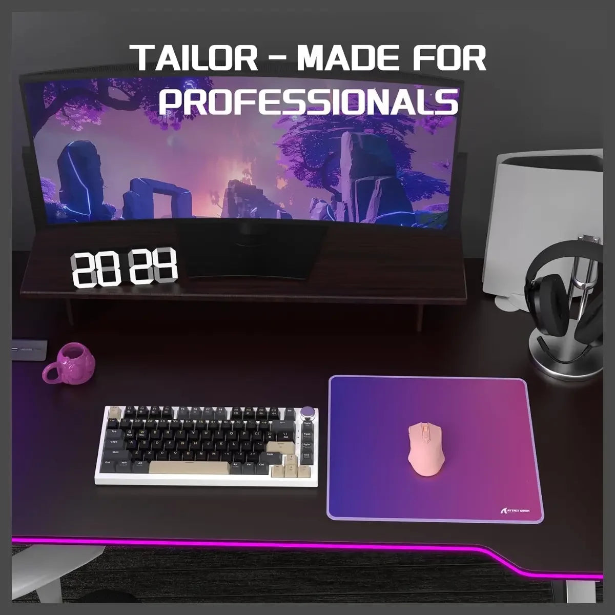 Attack Shark CM03 eSport Gaming Mouse Pad - Violet