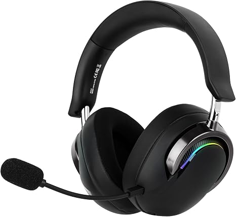 AULA A700 Wireless Gaming Headset with 7.1 Surround Sound - Black/Grey