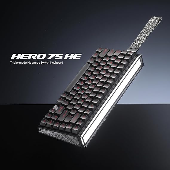 AULA HERO 75 HE Wireless Magnetic Gaming Keyboard - Black - Stormrise Magnetic Switches