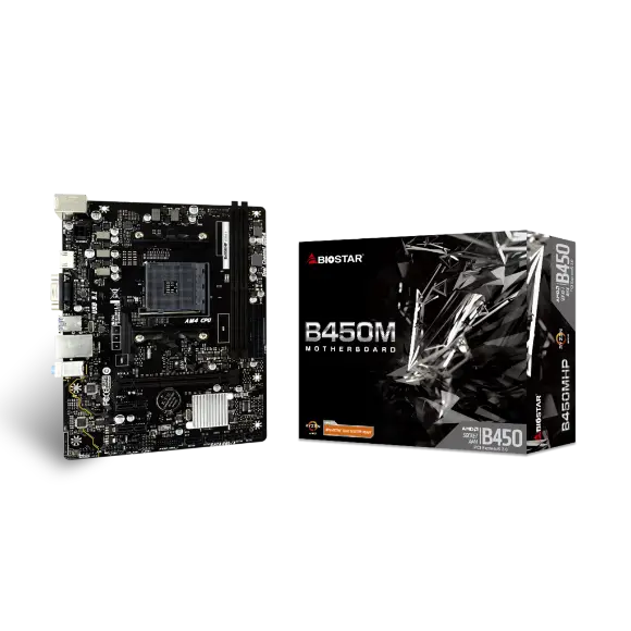 BIOSTAR B450MHP AMD Motherboard - PakByte Computers