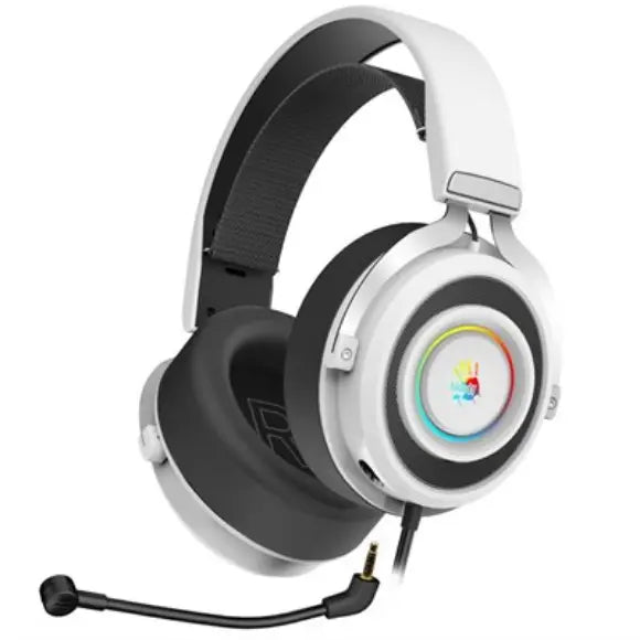 Bloody G535 Virtual 7.1 Surround Sound USB Gaming Headset - White & Black - PakByte Computers