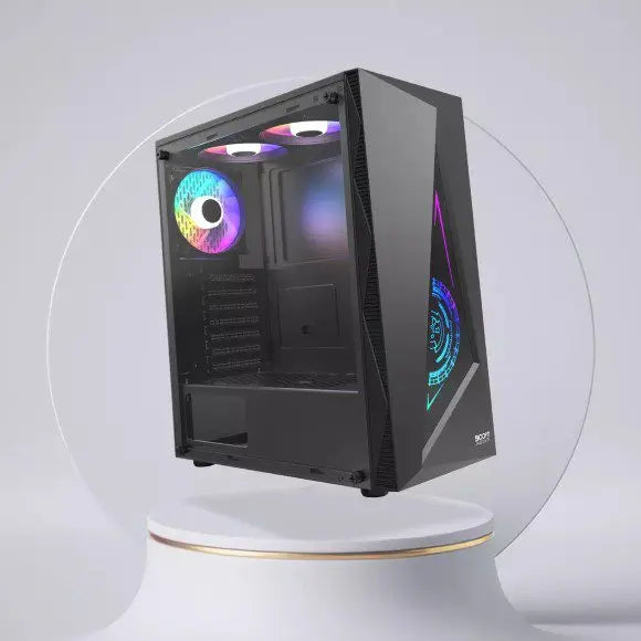 Boost Jaguar With 3 ARGB Fans Gaming Case - Black - PakByte Computers