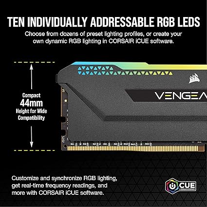 CORSAIR VENGEANCE RGB PRO SL DDR4 3600MHz 32GB (16GB X 2) BLACK - PakByte