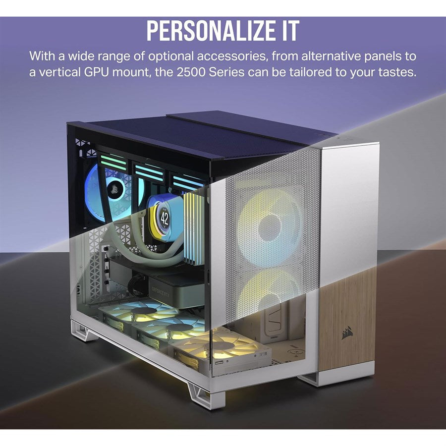 CORSAIR iCUE LINK 2500X RGB Small-Tower mATX Dual Chamber PC Case | CC-9011267-WW Black - PakByte