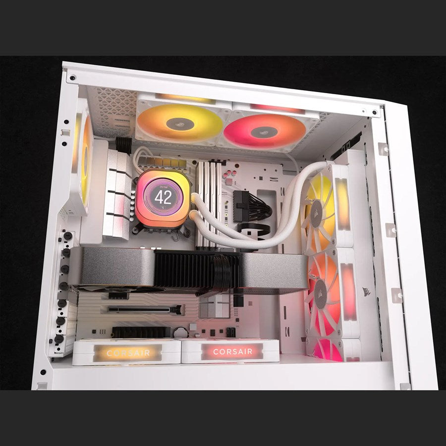CORSAIR iCUE Link Titan 360 RX LCD Liquid CPU Cooler – 360mm AIO - White - PakByte