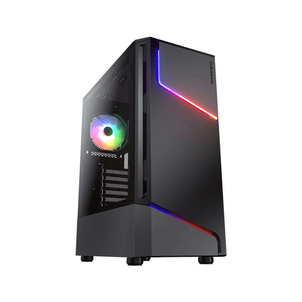 COUGAR MX360 RGB ATX Mid Tower PC Case – Black - PakByte Computers