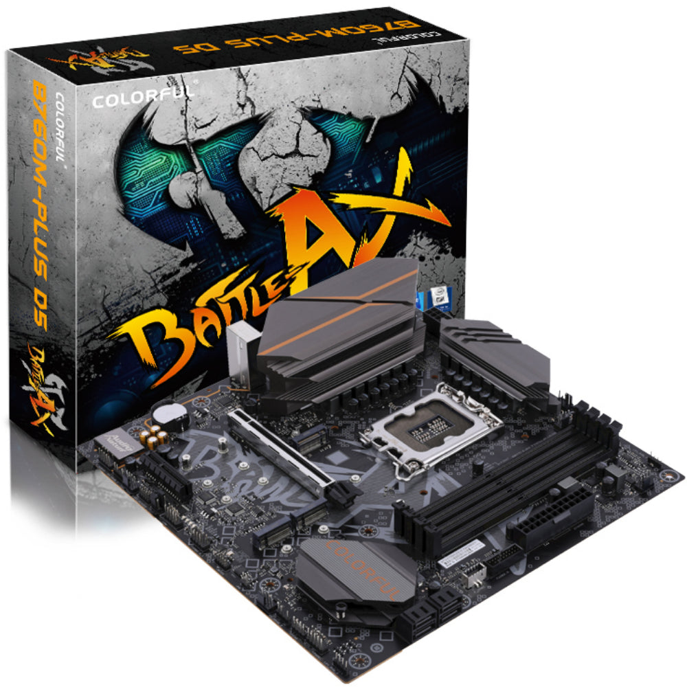 Colorful BATTLE-AX B760M-PLUS D5 V20 DDR5 LGA1700 microATX Motherboard - PakByte Computers