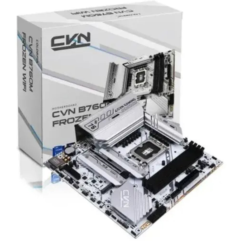 Colorful CVN B760M Frozen WiFi V20 DDR4 LGA1700 microATX Motherboard - PakByte Computers