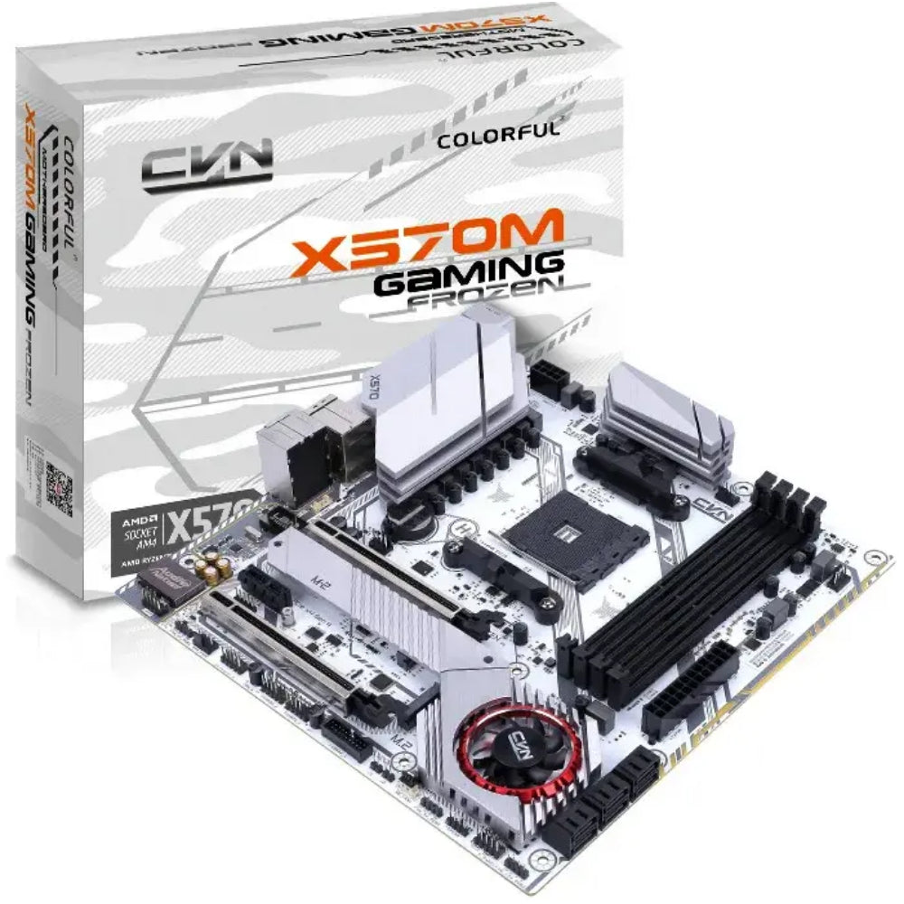 Colorful CVN X570M Gaming Frozen V14 AM4 microATX Motherboard - PakByte Computers