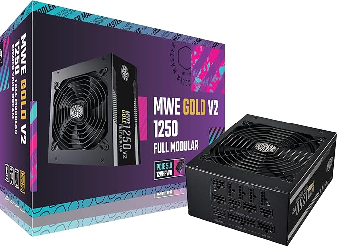 Cooler Master MWE Gold 1250 V2 Fully Modular ATX 3.0 Power Supply - PakByte Computers