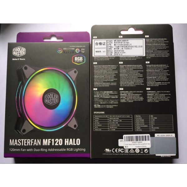 Cooler Master MasterFan MF120 Halo Duo-Ring Addressable RGB Lighting (MF120 Halo) - PakByte Computers