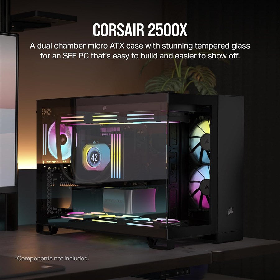 Corsair 2500X Mid-Tower Dual Chamber PC Case - Black CC-9011265-WW - PakByte