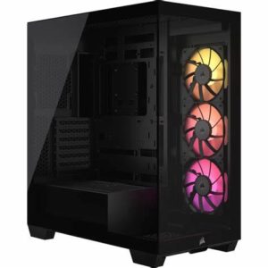 Corsair 3500X LX-R RGB Mid-Tower PC Case with iCUE LINK System Hub - Black