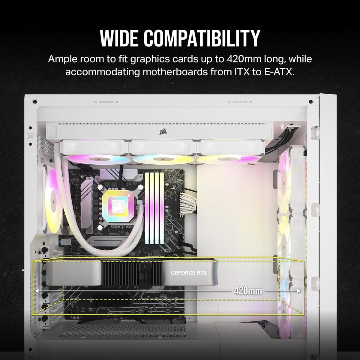 Corsair 5000D Core Airflow Mid-Tower ATX Case - White - PakByte