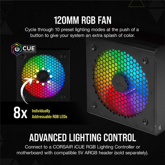 Corsair CX750F RGB 750 Watt 80 PLUS Bronze Power Supply - PakByte Computers