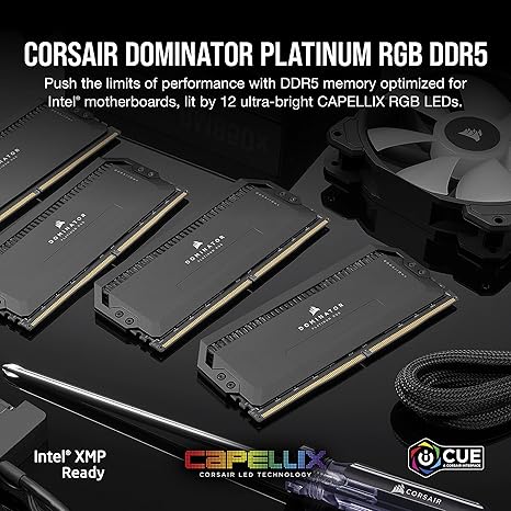 Corsair Dominator Platinum RGB DDR5 5600MHz 64GB (32GB X 2) - Black - PakByte Computers