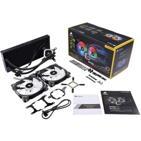 Corsair H115i RGB Platinum AIO Liquid CPU Cooler,280mm,Dual ML140 PRO RGB PWM Fans,Intel 115x/2066,AMD AM4/TR4 - PakByte Computers