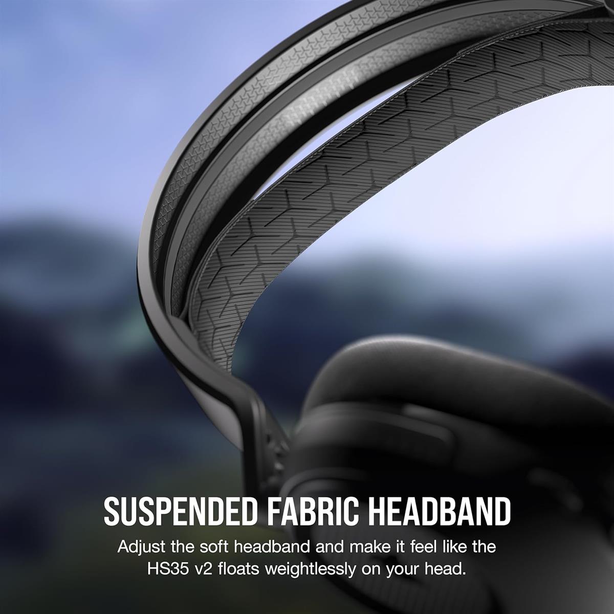 Corsair HS35 v2 Multiplatform Wired Gaming Headset, Flexible Omni-Directional Microphone, Universal 3.5mm Connection, PC, Mac, PS5, PS4, Xbox, Nintendo Switch, Mobile – Carbon - PakByte