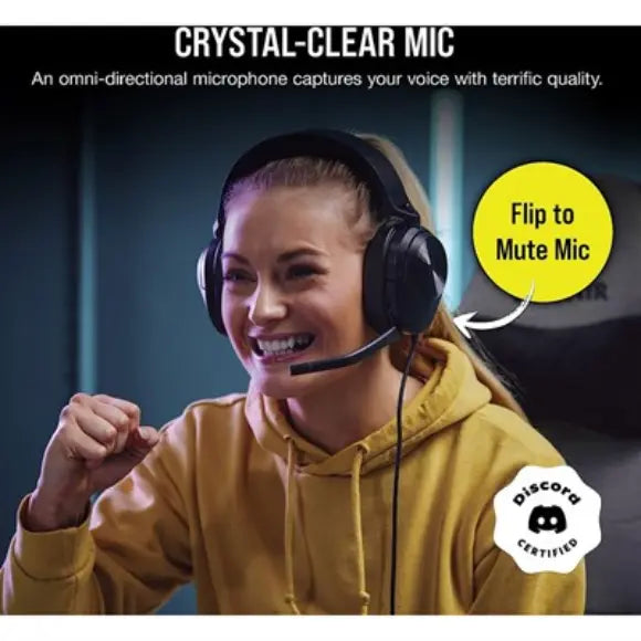 Corsair HS55 Stereo Wired Gaming Headset - Carbon - PakByte Computers