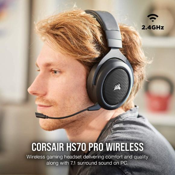 Corsair HS70 Pro Wireless Gaming Headset (Carbon) CS-CA-9011211-AP - PakByte Computers