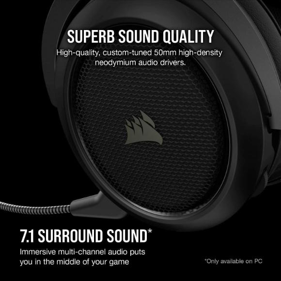 Corsair HS70 Pro Wireless Gaming Headset (Carbon) CS-CA-9011211-AP - PakByte Computers