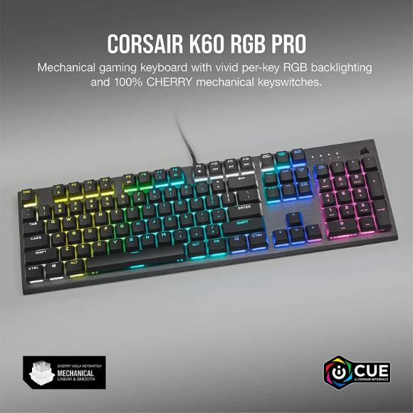 Corsair K60 RGB Pro Mechanical Gaming Keyboard - PakByte Computers