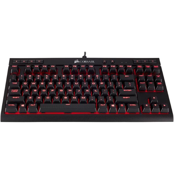 Corsair K63 Compact Mechanical Gaming Keyboard - Backlit Red LET - Linear & Quiet - Cherry MX Red - PakByte Computers